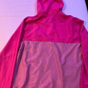 Pink and Gray Hooded Jacket